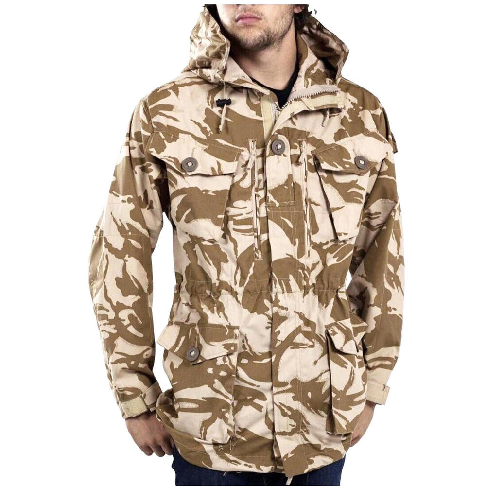 NEW British Army Issue Military Jacket L Tall 180/104 Desert Camo DPM Hooded